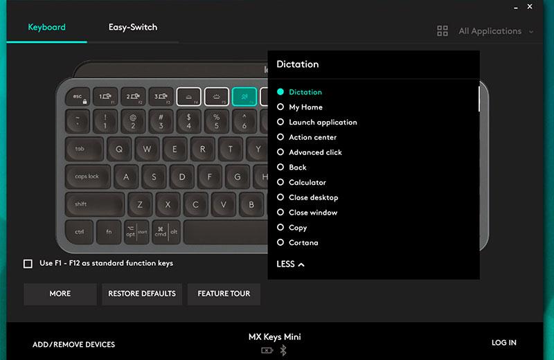  Logitech option App - Keyboard Logitech MX Keys Mini Review