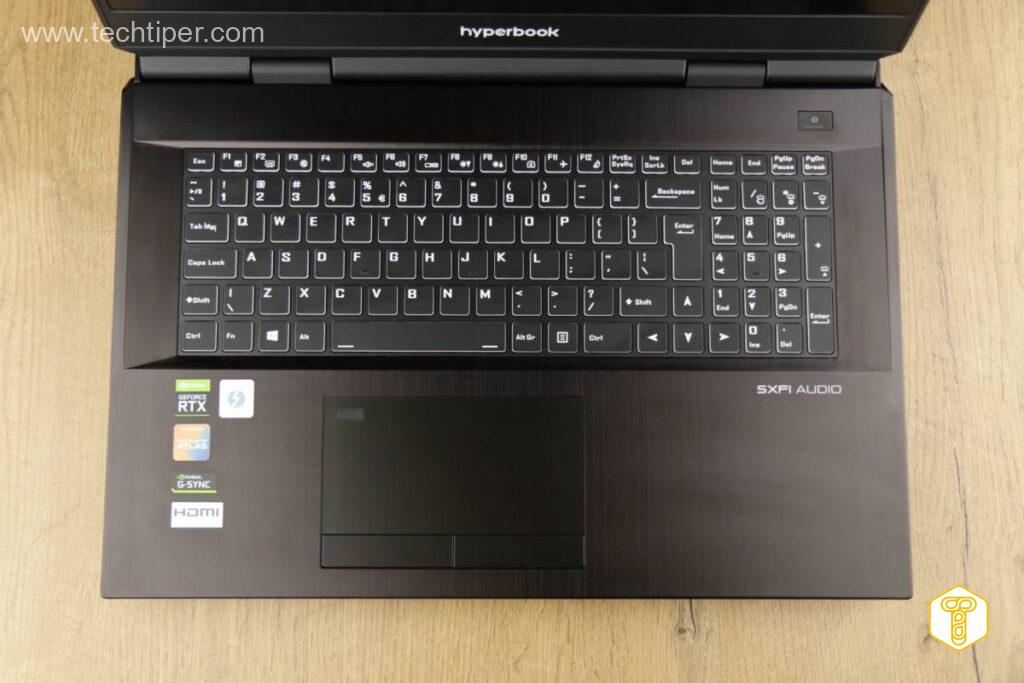Hyperbook GTR review - keyboard