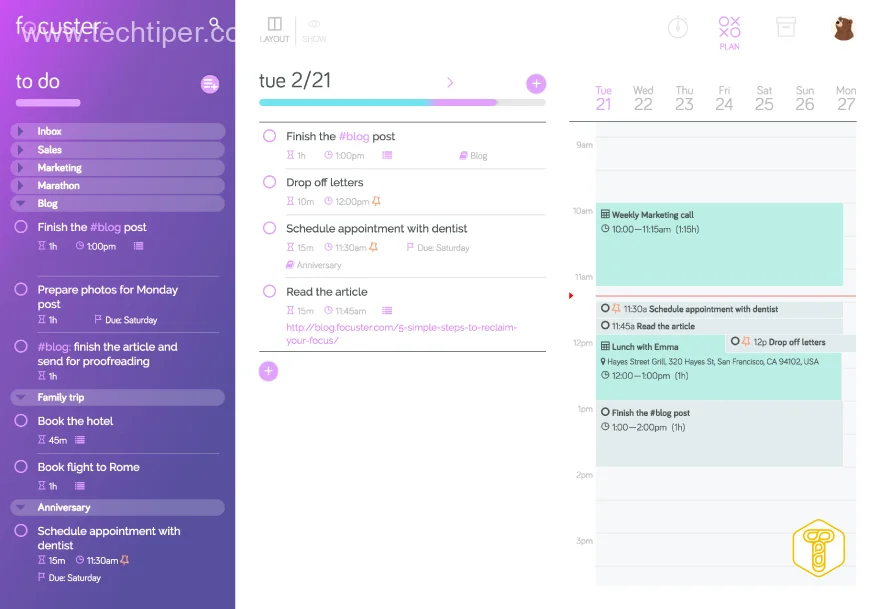 services for planning and task management