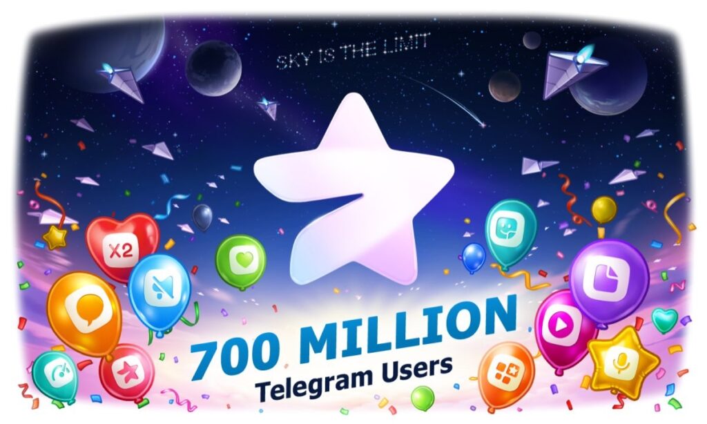 over 700 million users telegram