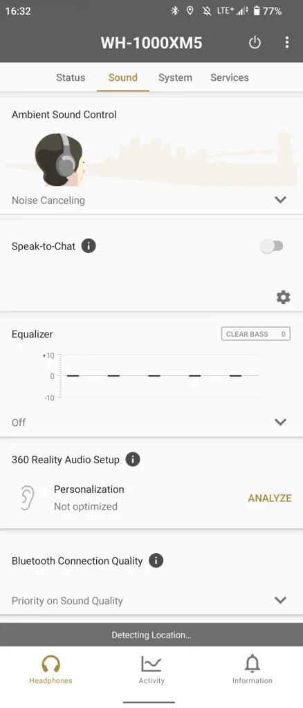 Sony WH1000XM5 - app works review