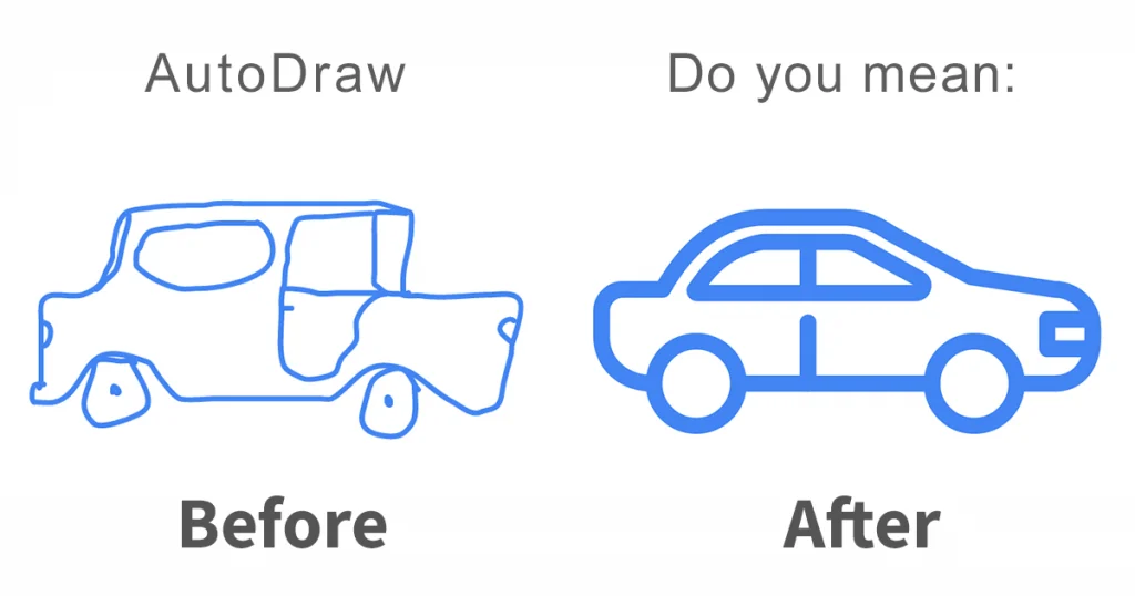 Google AutoDraw - a few lines from the drawing.