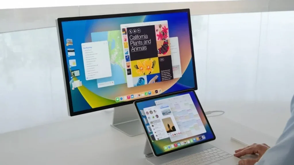 iPadOS 16 - Connect the monitor to the iPad