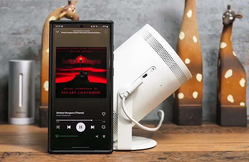 Samsung The Freestyle review - spotify