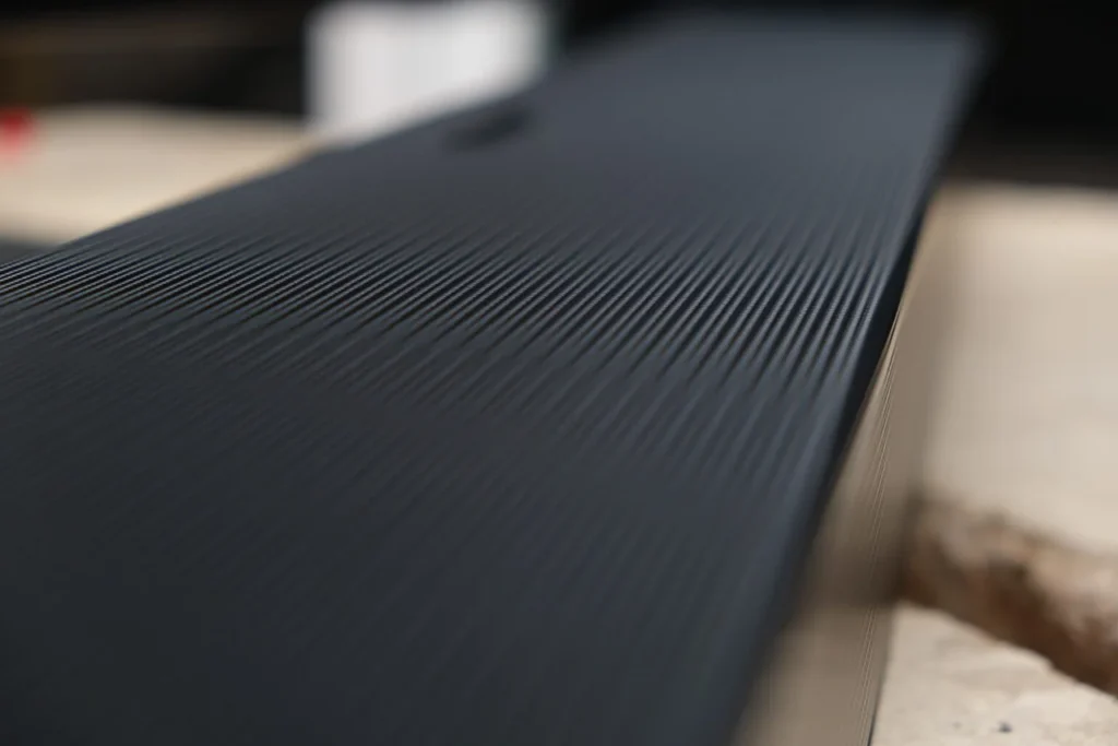 A close-up of the Samsung HW-Q990B soundbar
