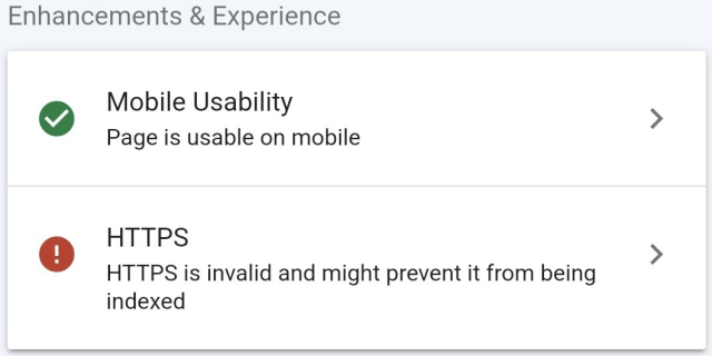 Google Search Console - HTTPS is invalid