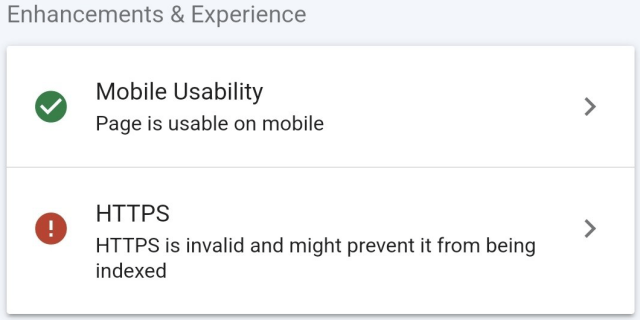 Google Search Console - HTTPS is invalid