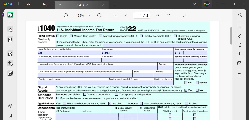 Fill PDF Forms