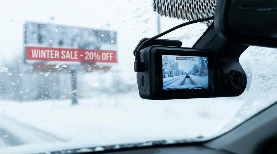 Image showing Dash Cam Winter Driving Safety