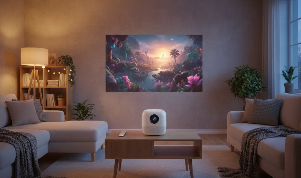 Image showing Modern Home Projector Setup