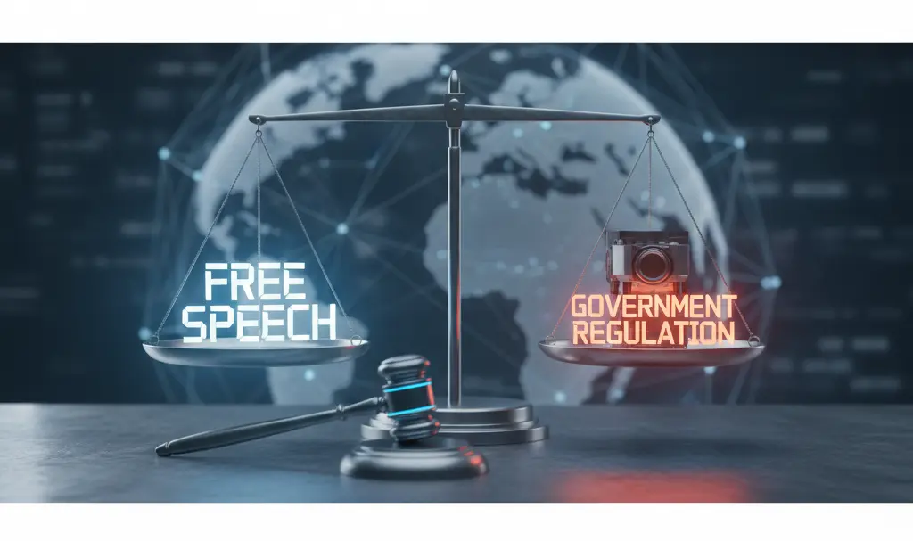 Image showing Digital Regulation and Free Speech Balance