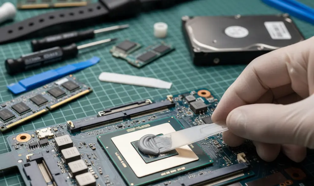 Image showing Professional Thermal Paste Application