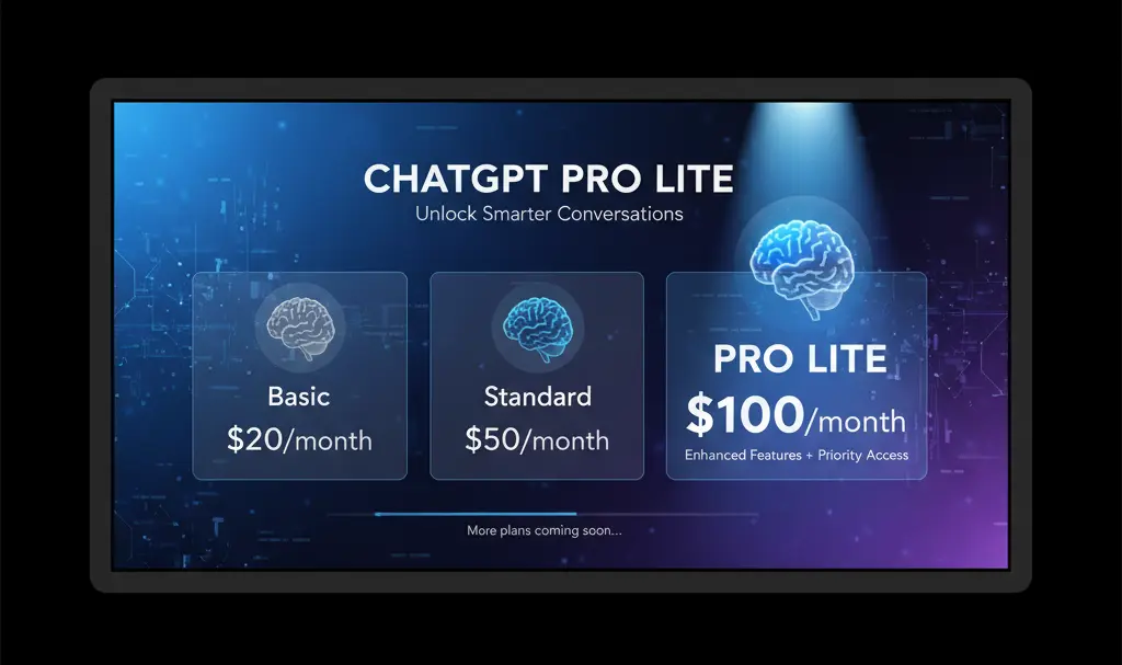 Image showing ChatGPT Pro Lite Subscription Plan Overview