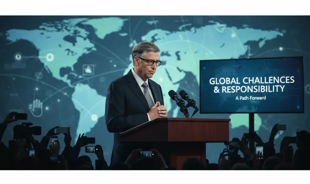 Image showing Bill Gates Addressing Epstein Controversy