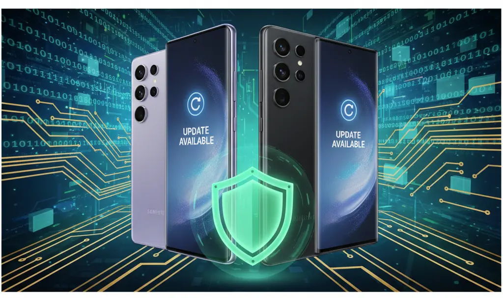 Image showing Samsung Galaxy S24 S23 Security Update Notification