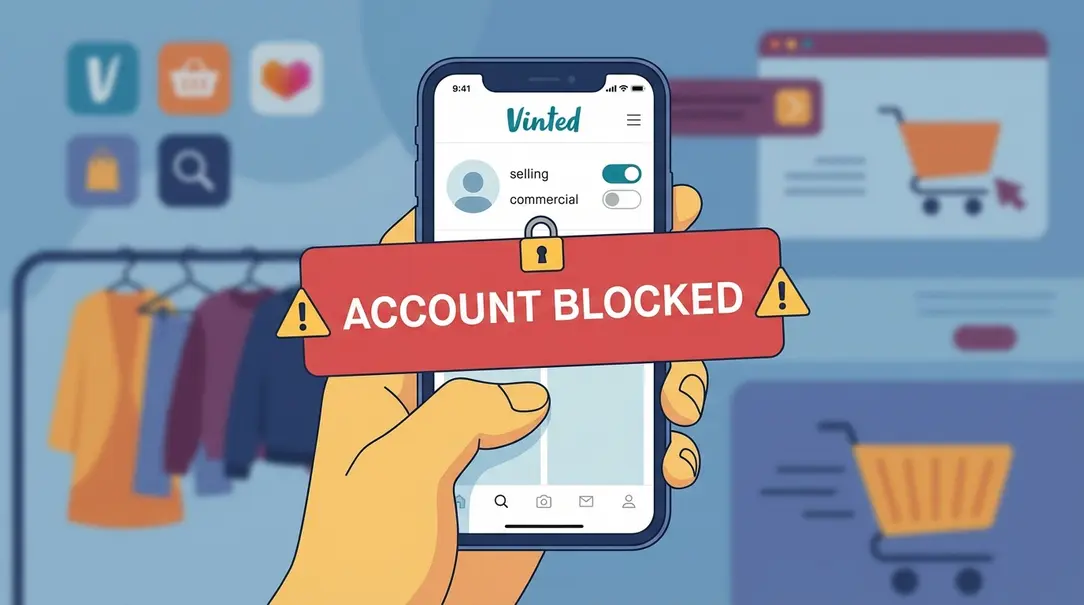 Image showing Vinted Account Block Commercial Selling