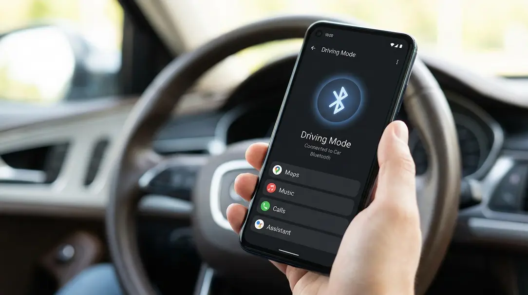 Image showing Android Driving Mode Bluetooth Activation