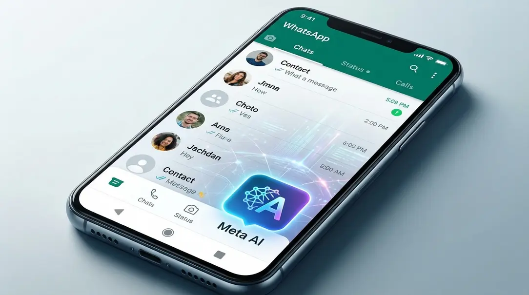 Image showing WhatsApp Meta AI Tab Integration