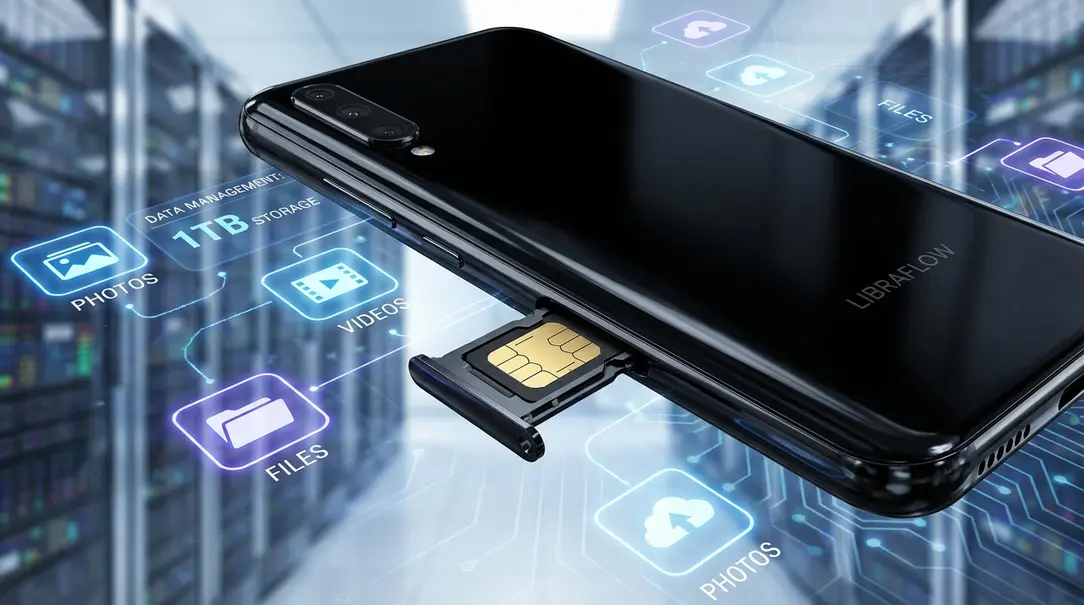 Image showing Smartphone with MicroSD Card for Expanded Storage