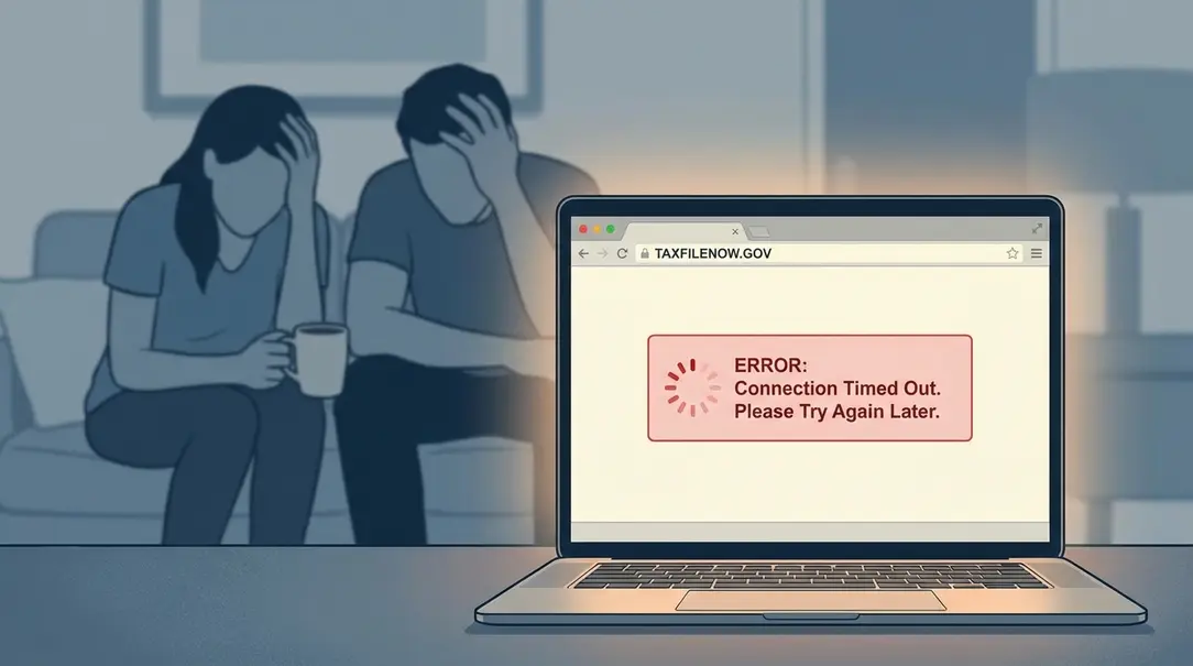 Image showing Online Tax Filing System Error