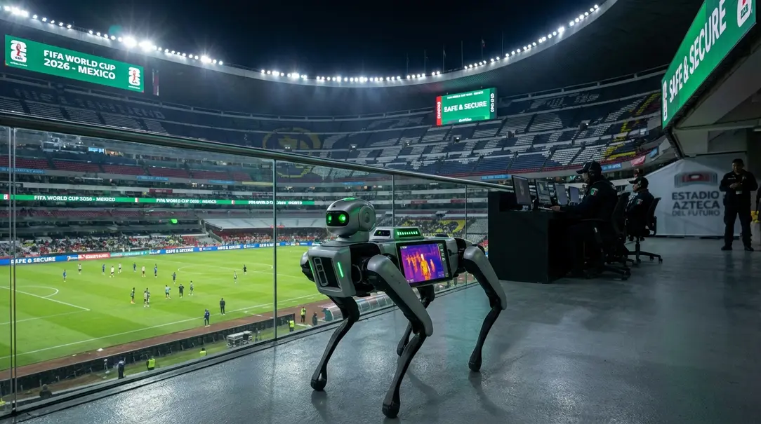 Image showing Robot Dog Security FIFA World Cup 2026 Mexico