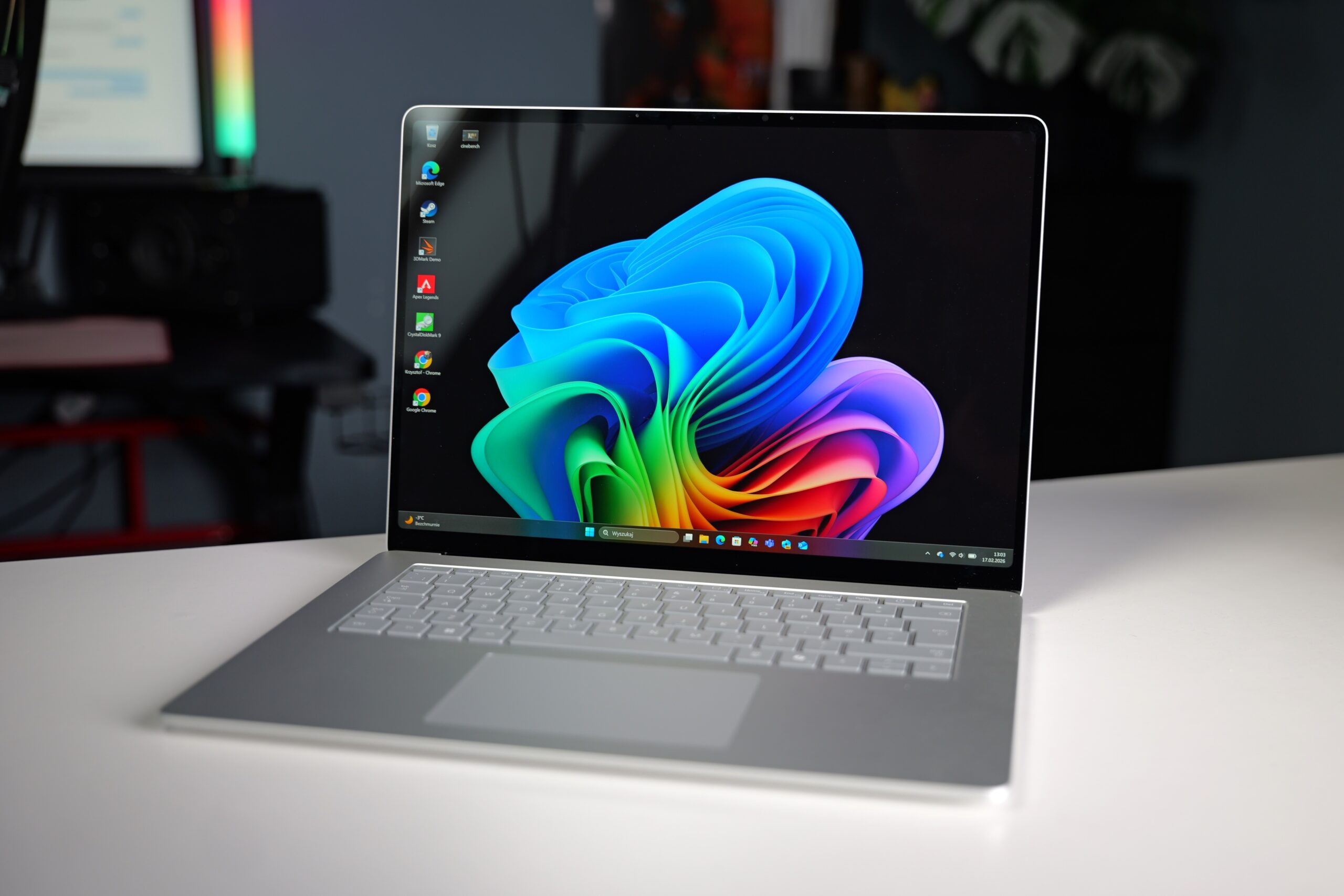 Image showing Microsoft Surface Laptop 15 7th Gen Silver on Desk