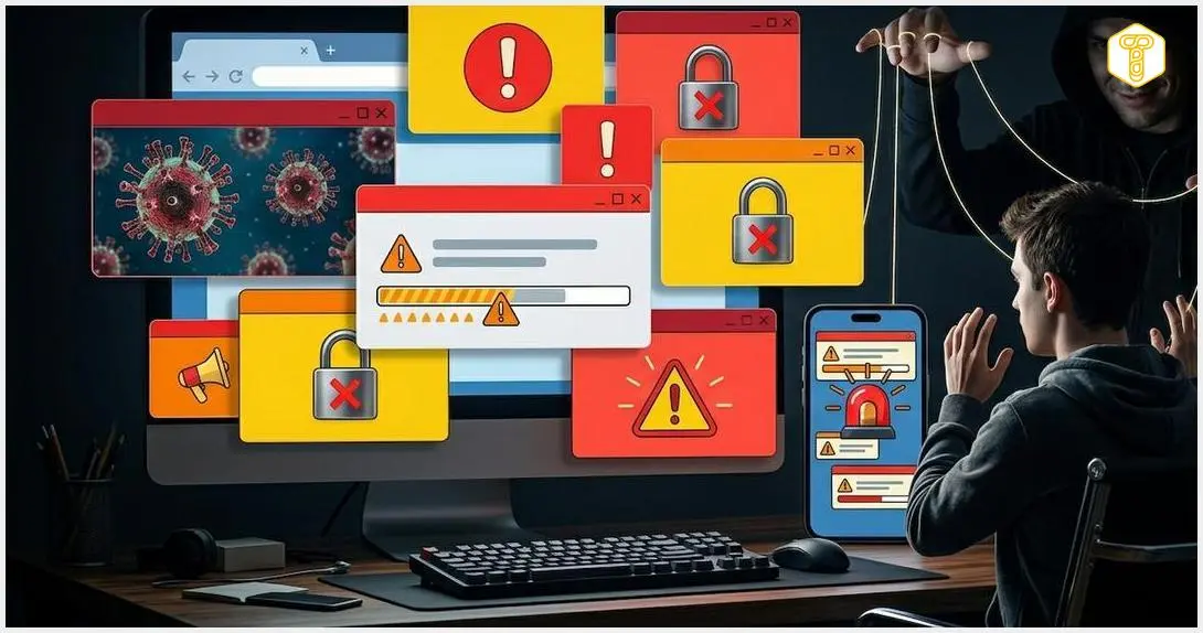 Image showing Digital warning sign