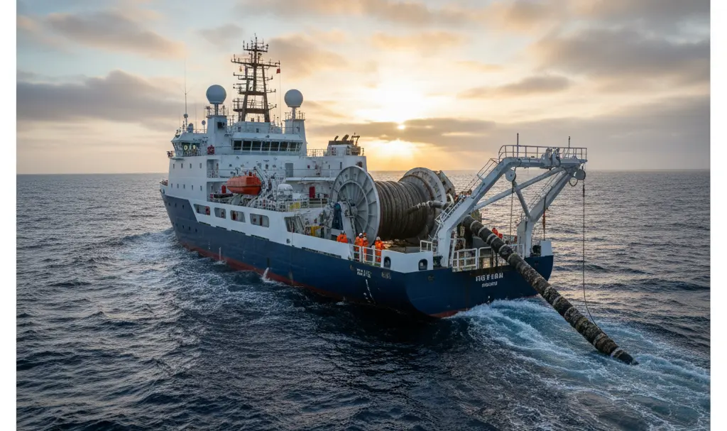 Image showing Retrieval of the TAT-8 Transatlantic Fiber Optic Cable