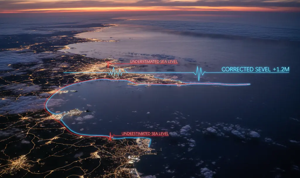 Image showing Corrected Sea Level Rise Impact on Coastal Areas