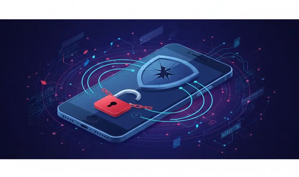 Image showing Compromised VPN Connection on Android Device