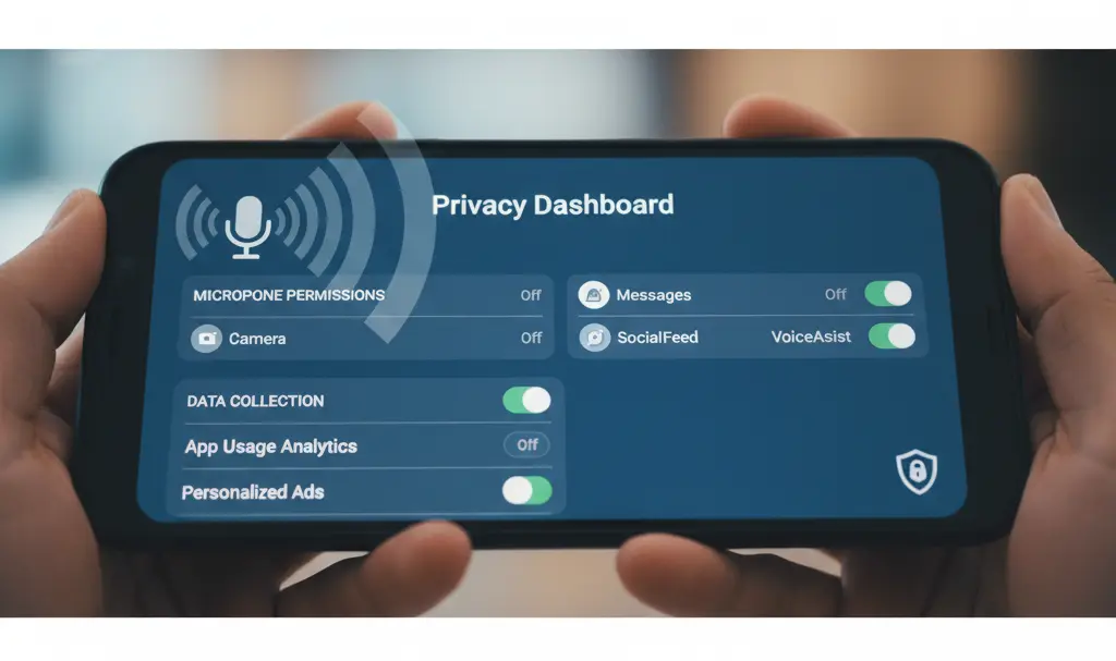 Image showing Smartphone microphone data privacy