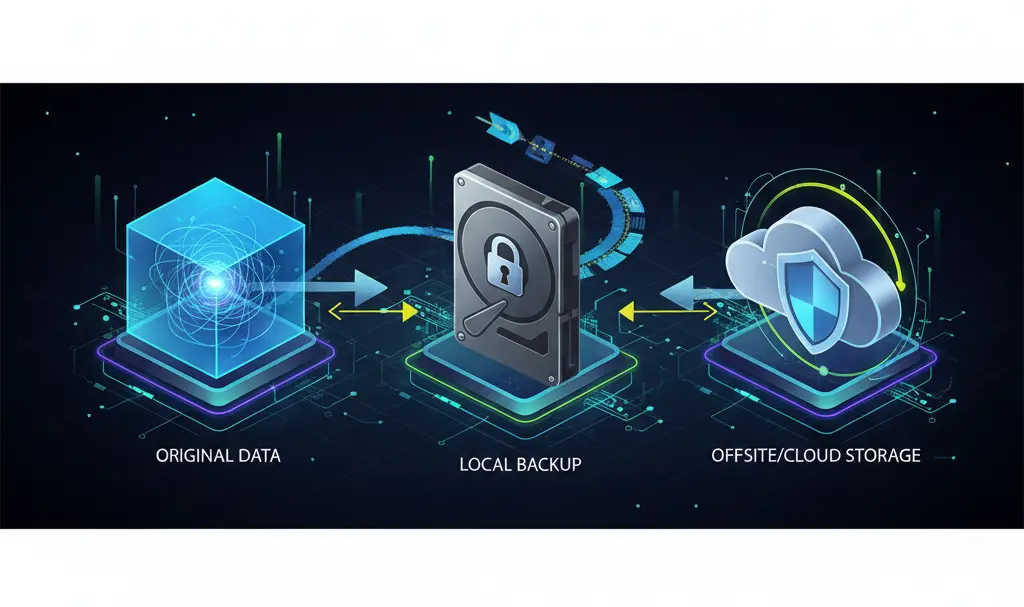Image showing Data Protection and 3-2-1 Backup Concept