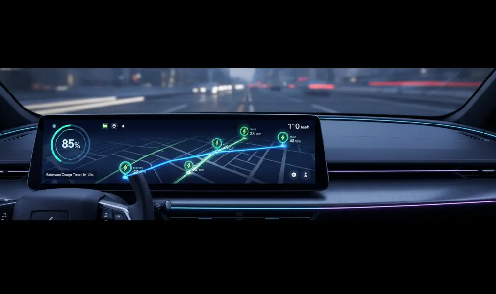 Image showing Google Maps EV Route Planning