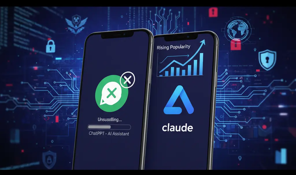 Image showing ChatGPT Uninstalls Claude Rise DoD Partnership