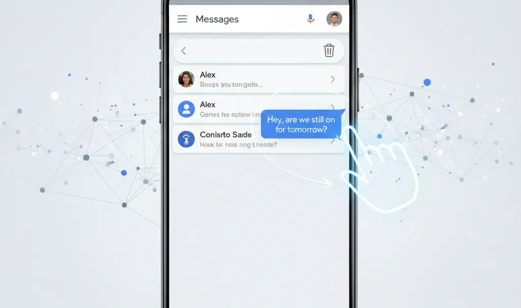 Image showing Google Messages Trash Feature Icon