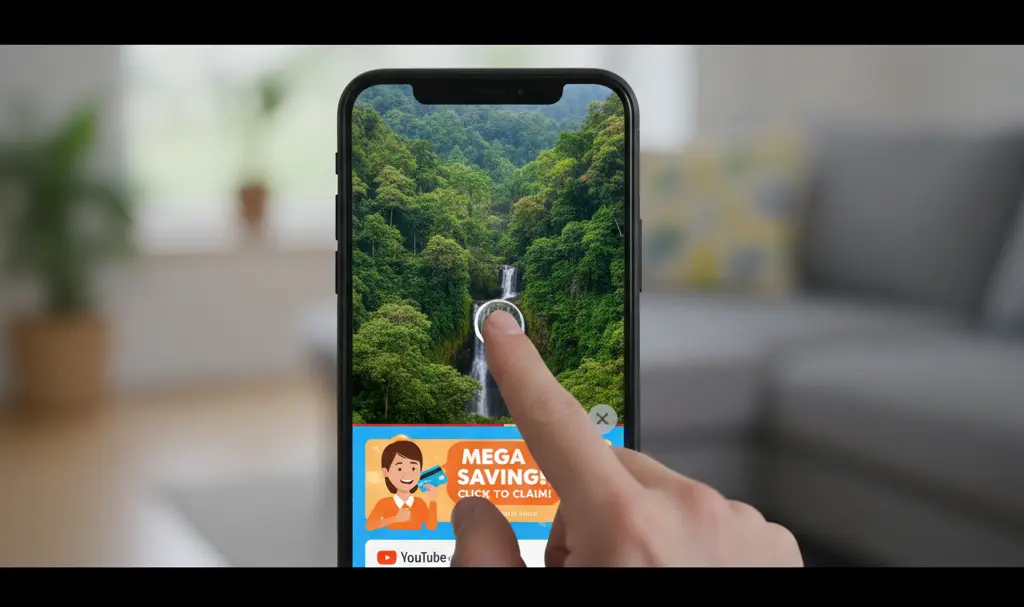 Image showing YouTube Full Screen Ad Bug