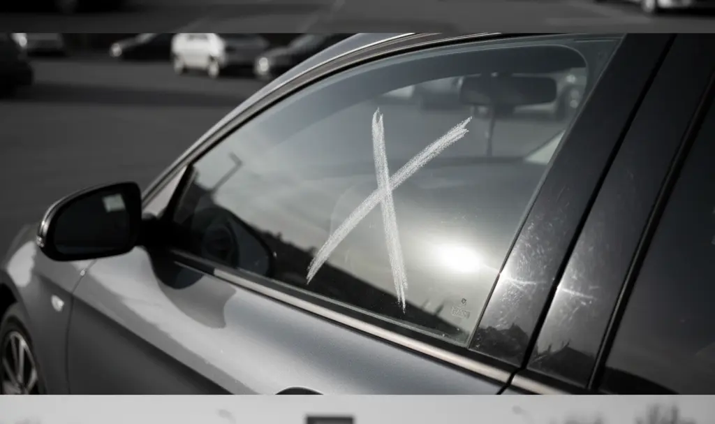 Image showing Car Thief Marking Symbol on Vehicle