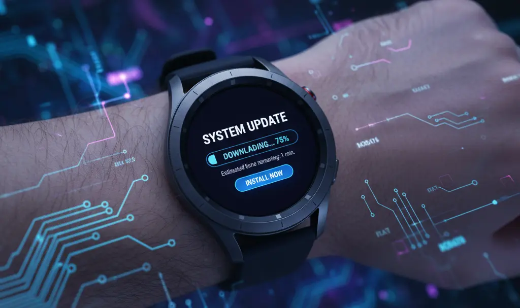Image showing Galaxy Watch8 Software Update Notification