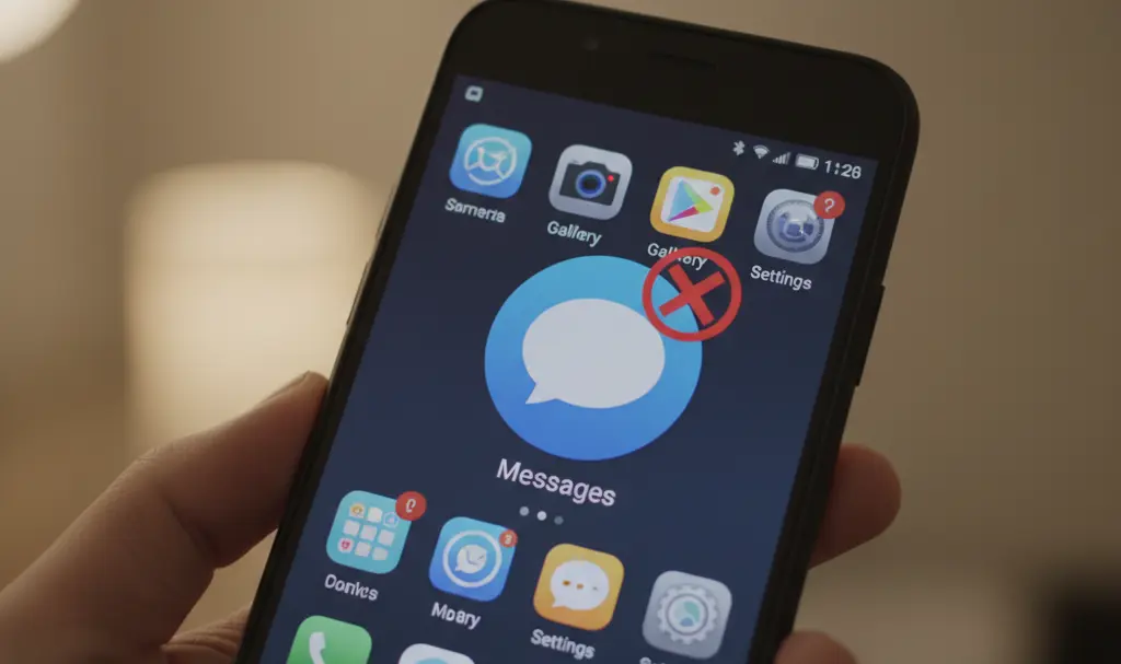 Image showing Smartphone SMS Error