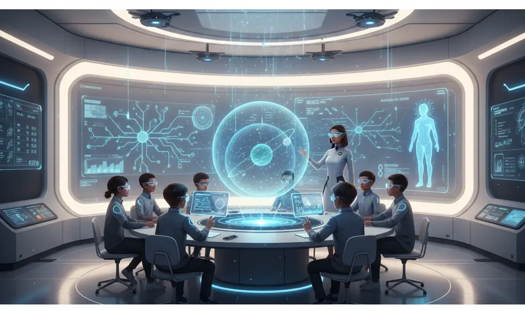 Image showing futuristic-ai-classroom-education
