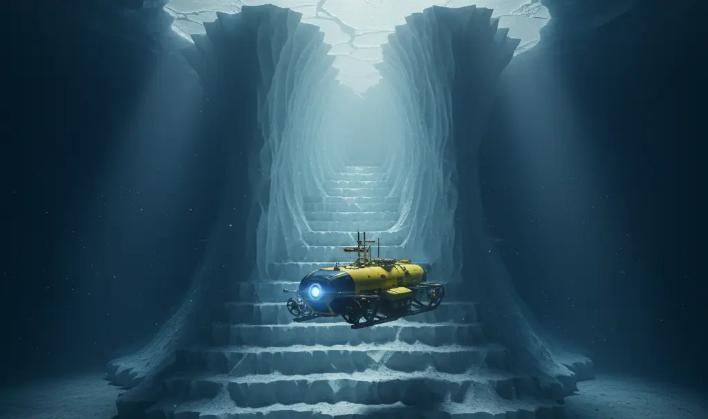 Image showing autonomous-submarine-exploring-antarctic-ice-shelf