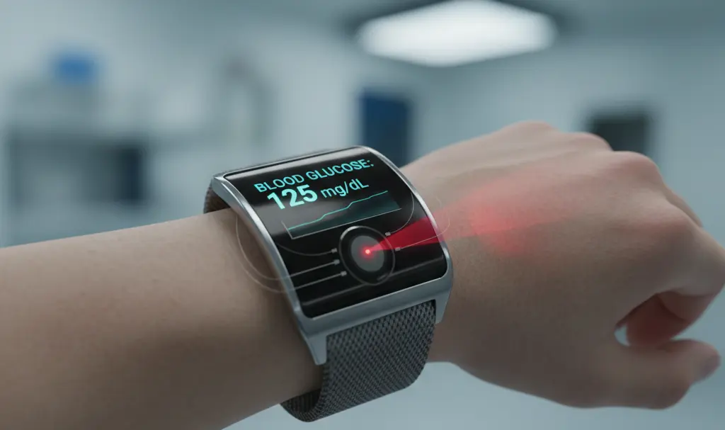 Image showing futuristic-smartwatch-blood-glucose-monitor