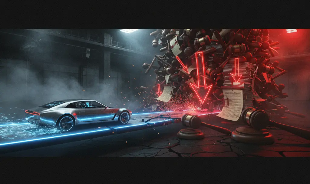 Image showing Tesla Legal Crisis Concept