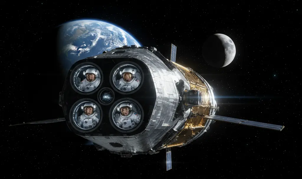 Image showing Artemis II Orion Spacecraft Lunar Orbit
