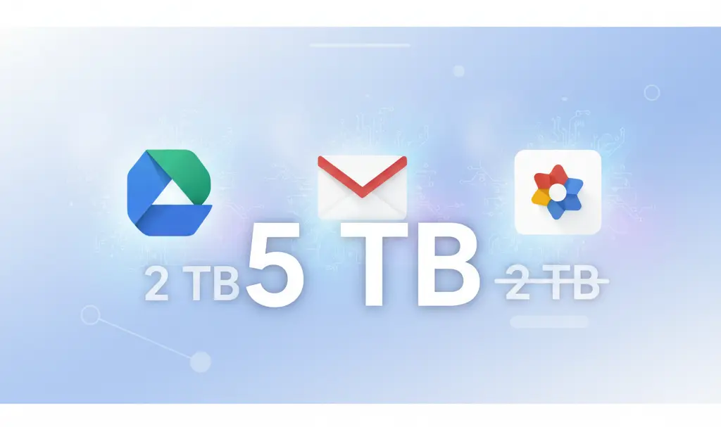 Image showing Google AI Pro Storage Upgrade Announcement