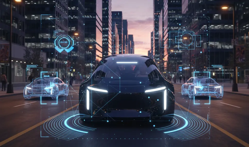 Image showing Futuristic Autonomous Vehicle with DeepRoute AI Technology