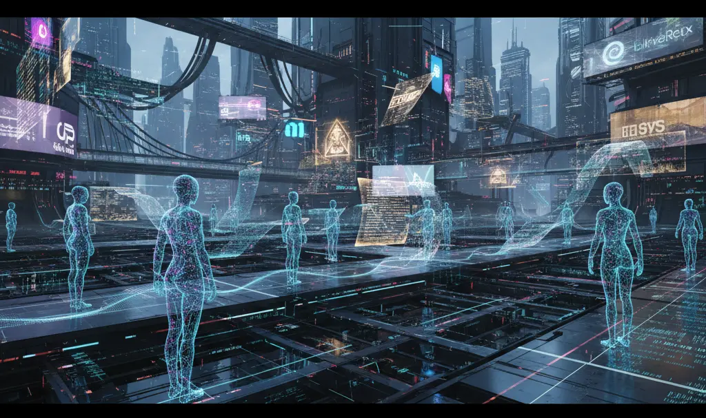 Image showing Futuristic AI Trading Marketplace