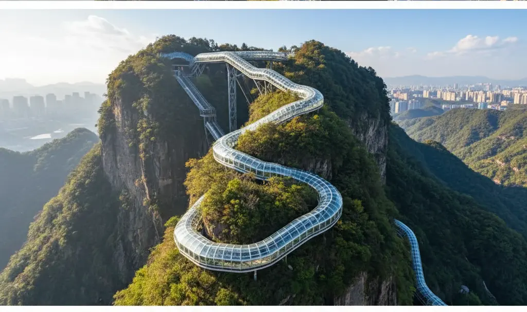 Image showing worlds-longest-escalator-chongqing-goddess
