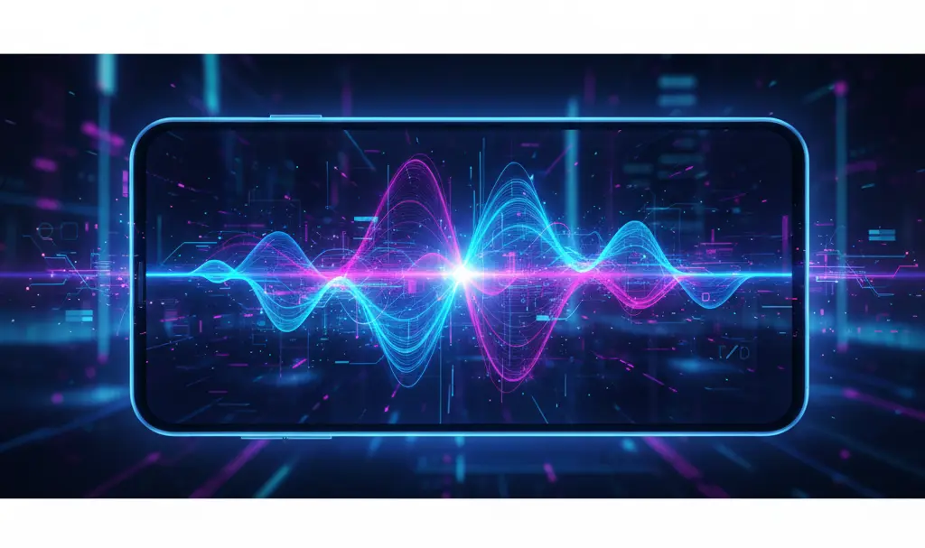 Image showing Google Gemini AI Voice Waveform Concept