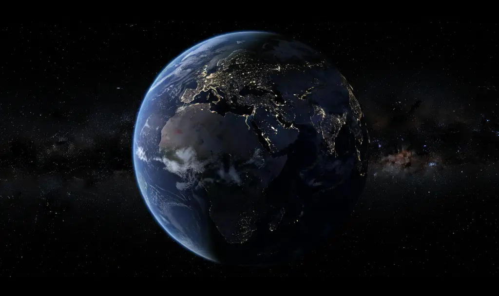 Image showing earth-at-night-satellite-light-pollution-map